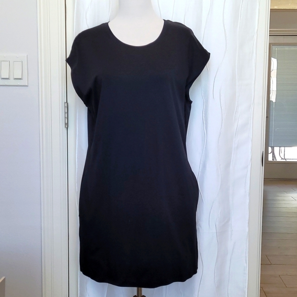 Helmut Lang Black Quell Jersey T-Shirt Mini Dress - Picture 2 of 9